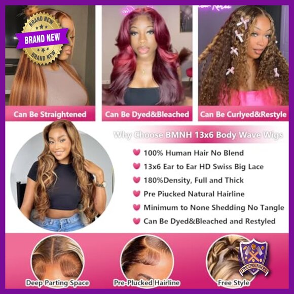 30 Inch Body Wave 200% Density 13x6 Lace Front Wig HD Lace Pre Plucked S559768bbfd9d4249993ef526aa22f  main image 4